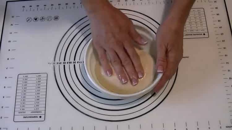 To make onion cakes, make a dough