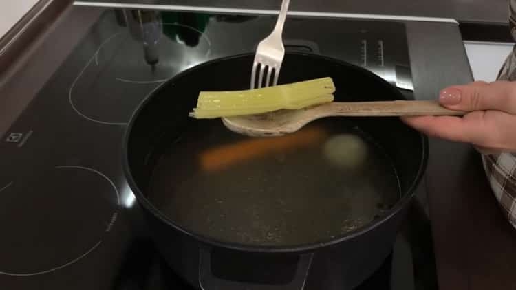 To cook pasta, cook meat