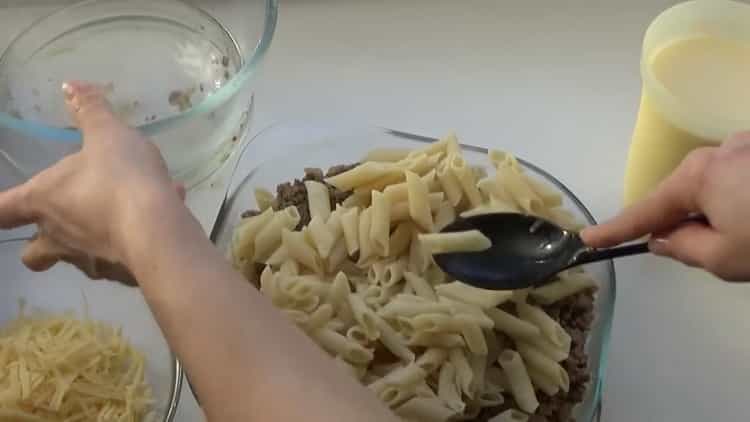 For pasta, put the pasta