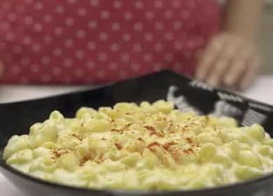 American dish recipe - pasta with cheese in a pan 🍝