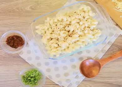 American cheese pasta: step by step recipe with photos