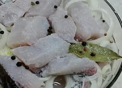 Homemade marinated silver carp