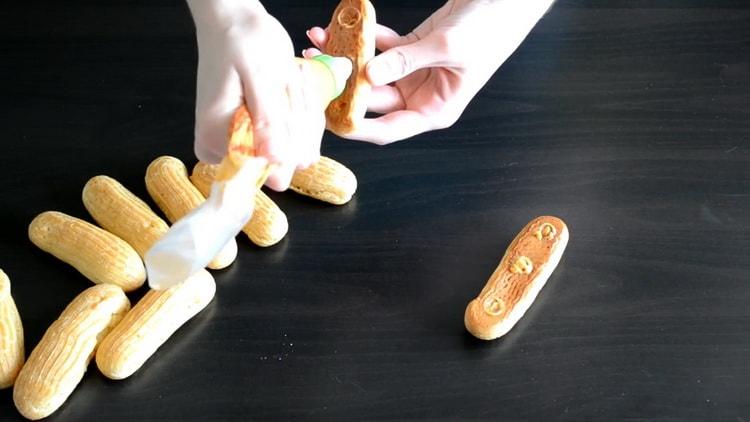 el relleno para eclairs está listo