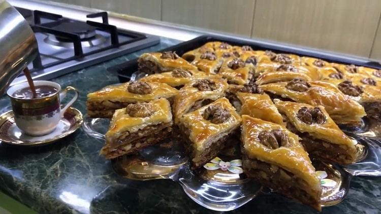 puff pastry baklava is ready