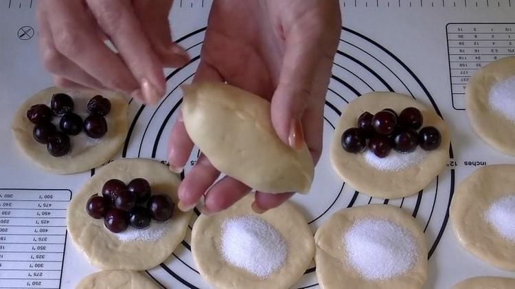 Cherry pies: a step by step recipe with photos