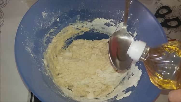 Knead the dough to make potato patties