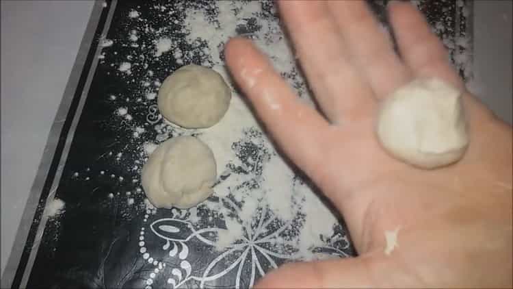 To make potato patties, cut the dough