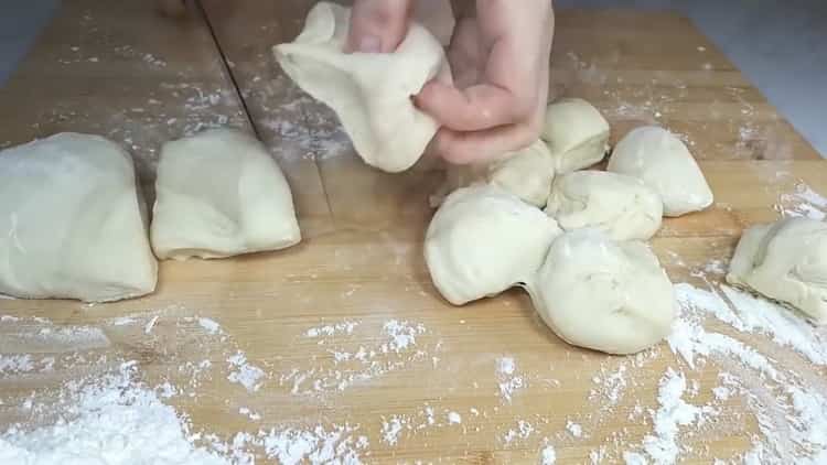 chop the dough