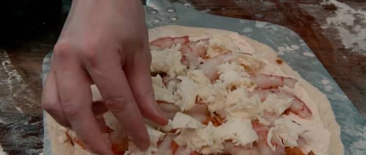 Pizza aux crevettes: recette pas à pas avec photo