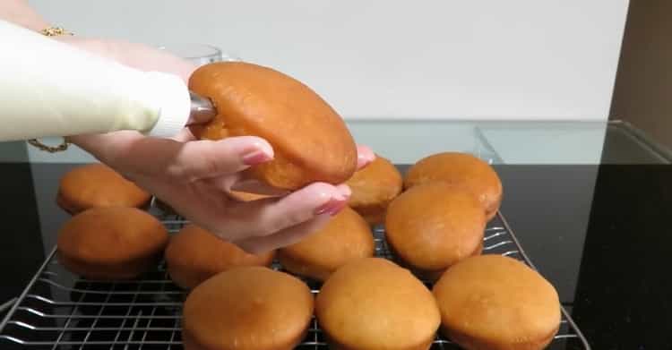 Donuts with filling: step by step recipe with photo