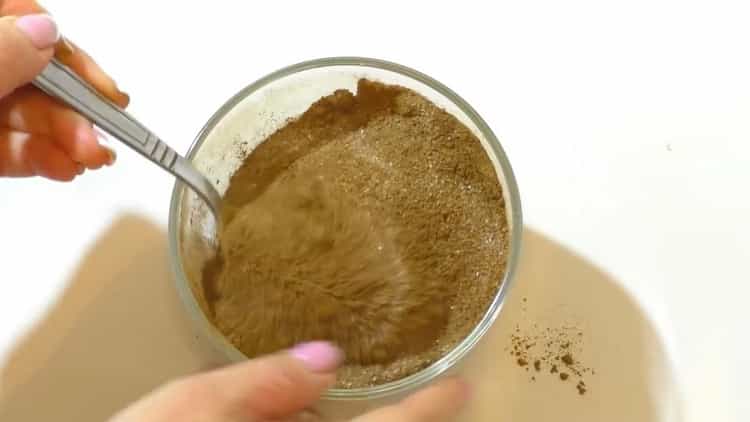 To make simple buns, prepare a powder