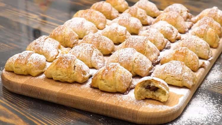 Bagels en crema agria según una receta paso a paso con foto