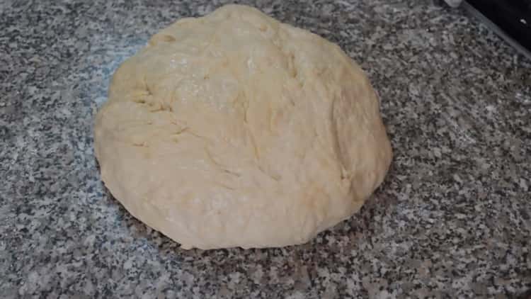 Knead the dough for bagels