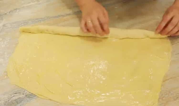 Twist the dough to make samsa