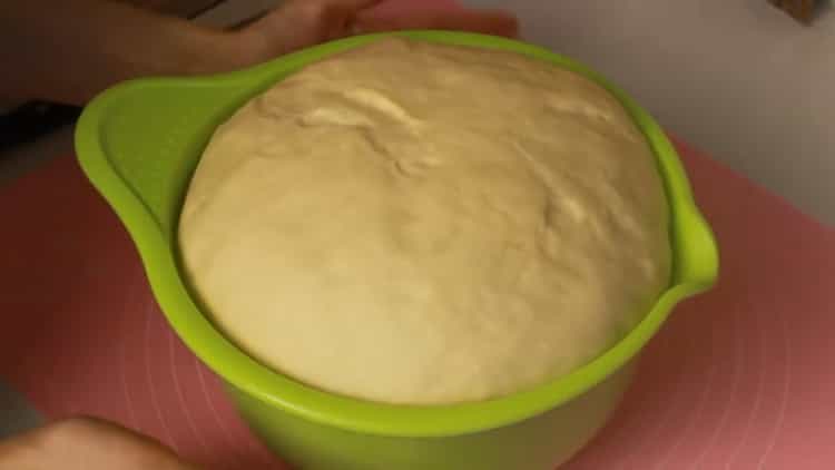 To make buns, let the dough come up