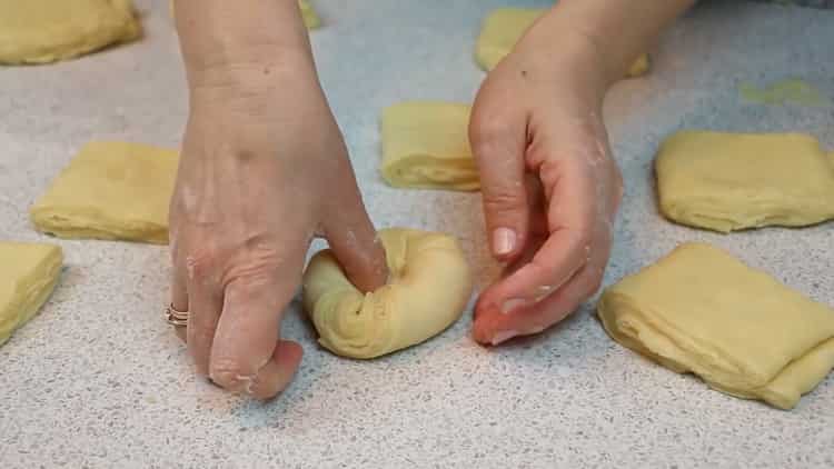 Form the product to make puff pastries