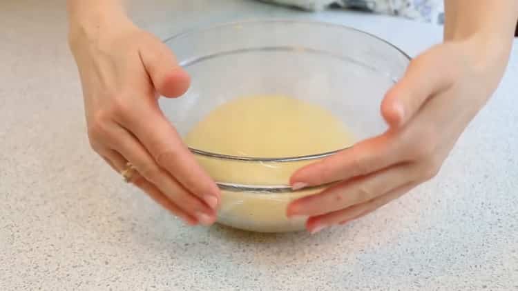 To make puff pastries, prepare the dough