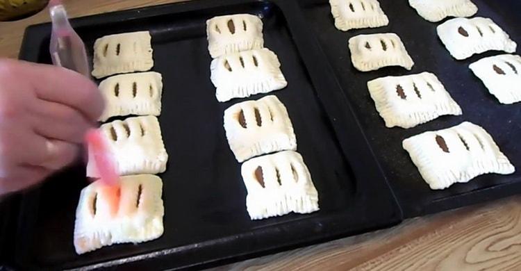 Preheat oven to make puff pastry puff