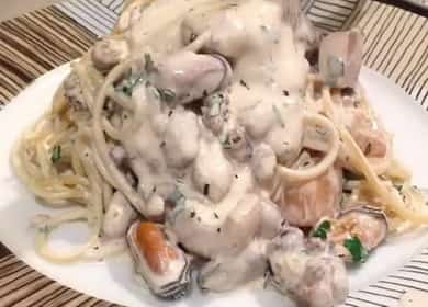 Creamy seafood spaghetti - recipe for a great dinner 🍝
