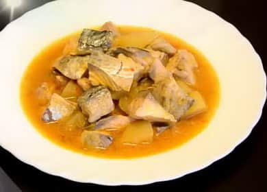 Thick spanish mackerel soup Marmitaco