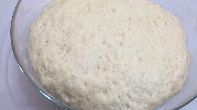 For cooking meat whites in a pan, knead the dough