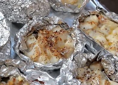 Murmansk cod baked in foil in the oven