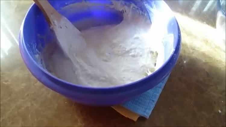 Knead the dough for Turkish cakes