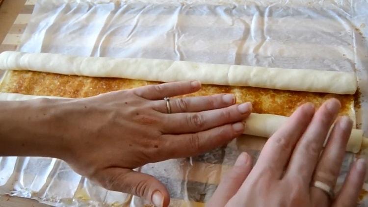To make puff pastry ears, prepare the dough