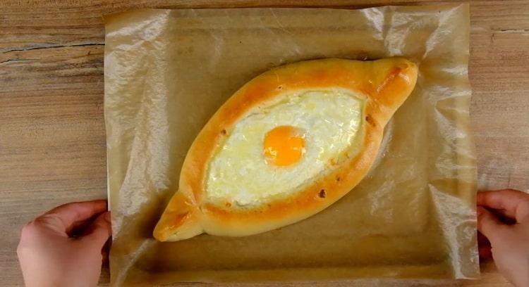 Khachapuri Boat βήμα προς βήμα συνταγή με φωτογραφία