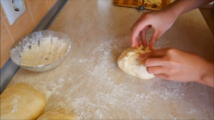 To make khachapuri in Georgian form the dough