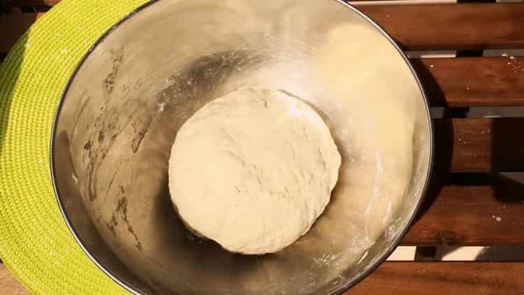 To make khachapuri, knead the dough
