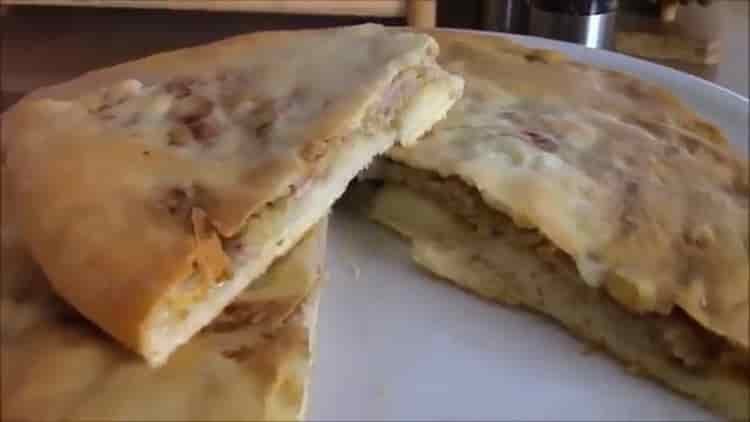 Khachapuri with meat step by step recipe with photo