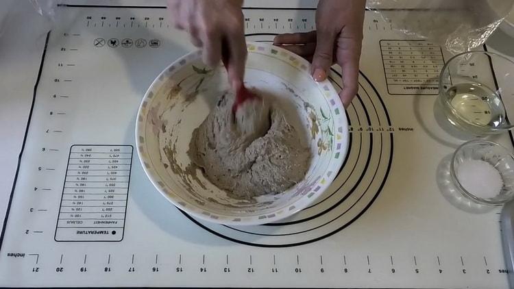 To make wheat rye bread, make a dough of rye flour