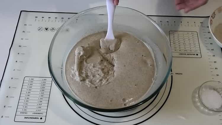 To make wheat rye bread, prepare the ingredients