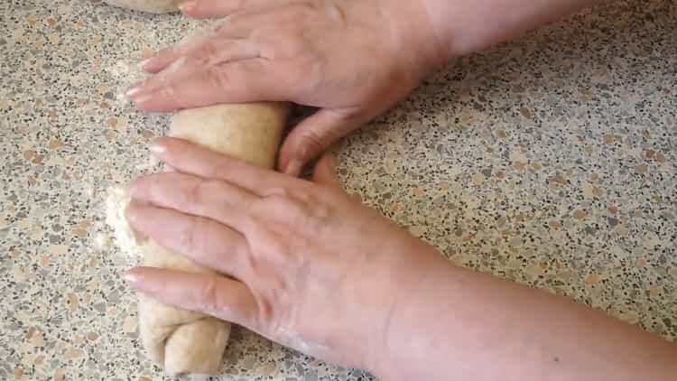 Form a loaf to make bran bread