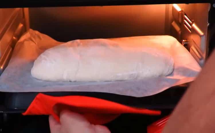Préchauffer le four pour faire du pain ciabatta