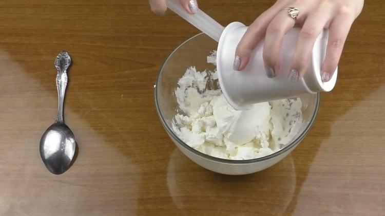 To make a cheesecake without baking, mix the ingredients for the filling