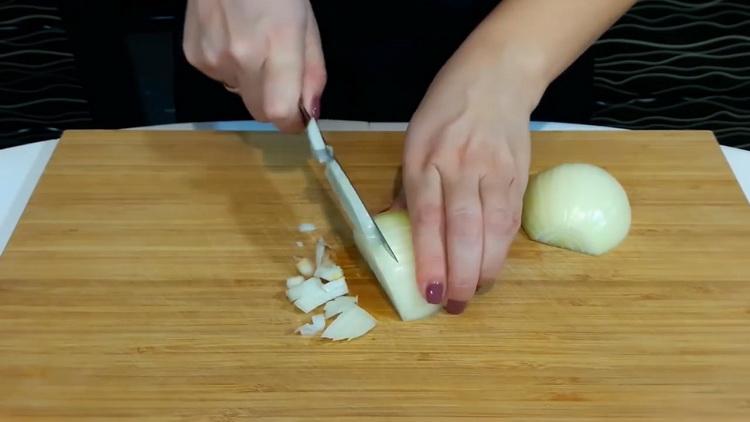 For cooking, chop onions