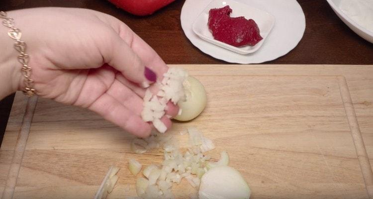 Onion finely chopped.