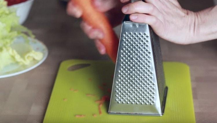 Three grater carrots.