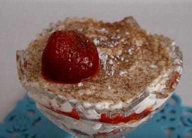 Strawberry dessert with mascarpone cheese in 5 minutes 🍰