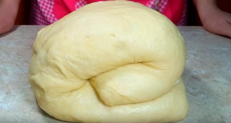 This sour cream yeast dough will make your pastries soft and airy.