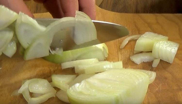 Chop the onion.