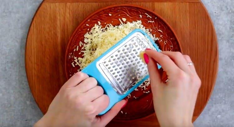 Grate the cheese.