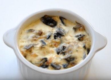 Cuisson de julienne délicieuse: une recette classique aux champignons et à la crème sure.