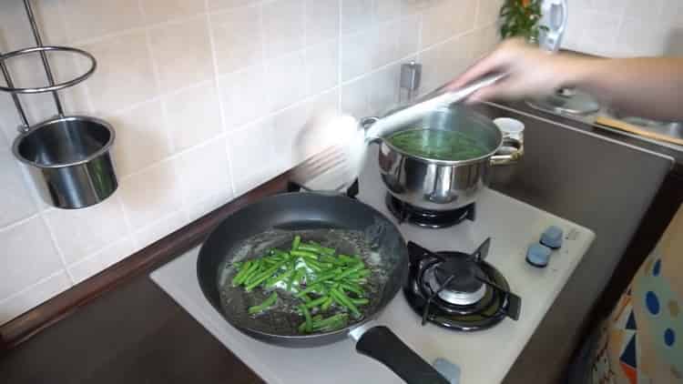 Para preparar los frijoles, prepare los ingredientes.