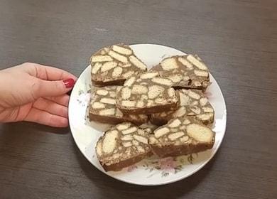 Biscuit sucré et saucisse au cacao - une recette simple et rapide sans cuisson