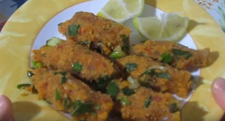Such red lentil patties do not need additional heat treatment.
