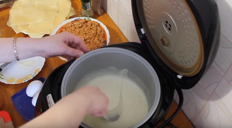 Cook the sauce until thickened.