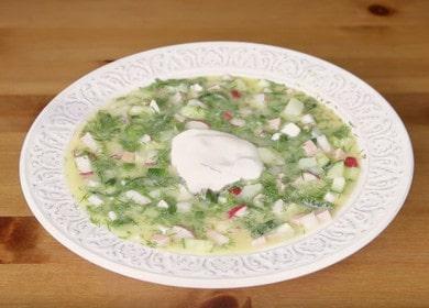 delicious okroshka on kvass: cook with step by step photos and videos.